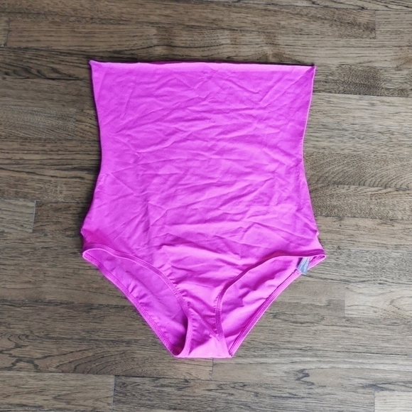 AERIE bikini bottom high waisted pink large new - Picture 3 of 5